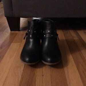 Torrid black leather booties